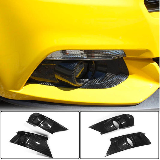 Covers for fog lights V2 (2015-2017, Carbon) for Ford Mustang 2015-2023 - image 1
