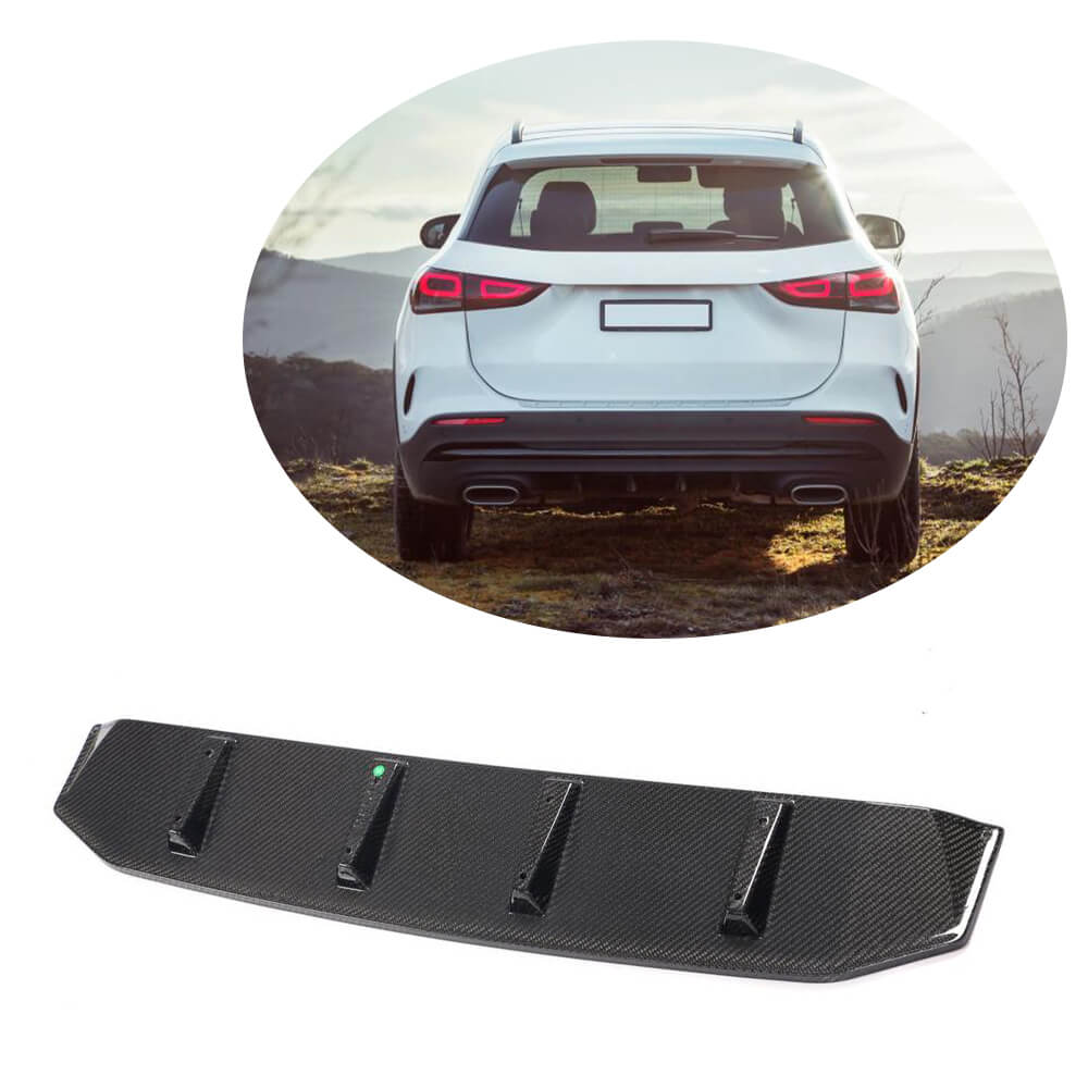 Rear Bumper Diffuser (for AMG-Line, Carbon) for Mercedes GLA H247 2020- - image 1