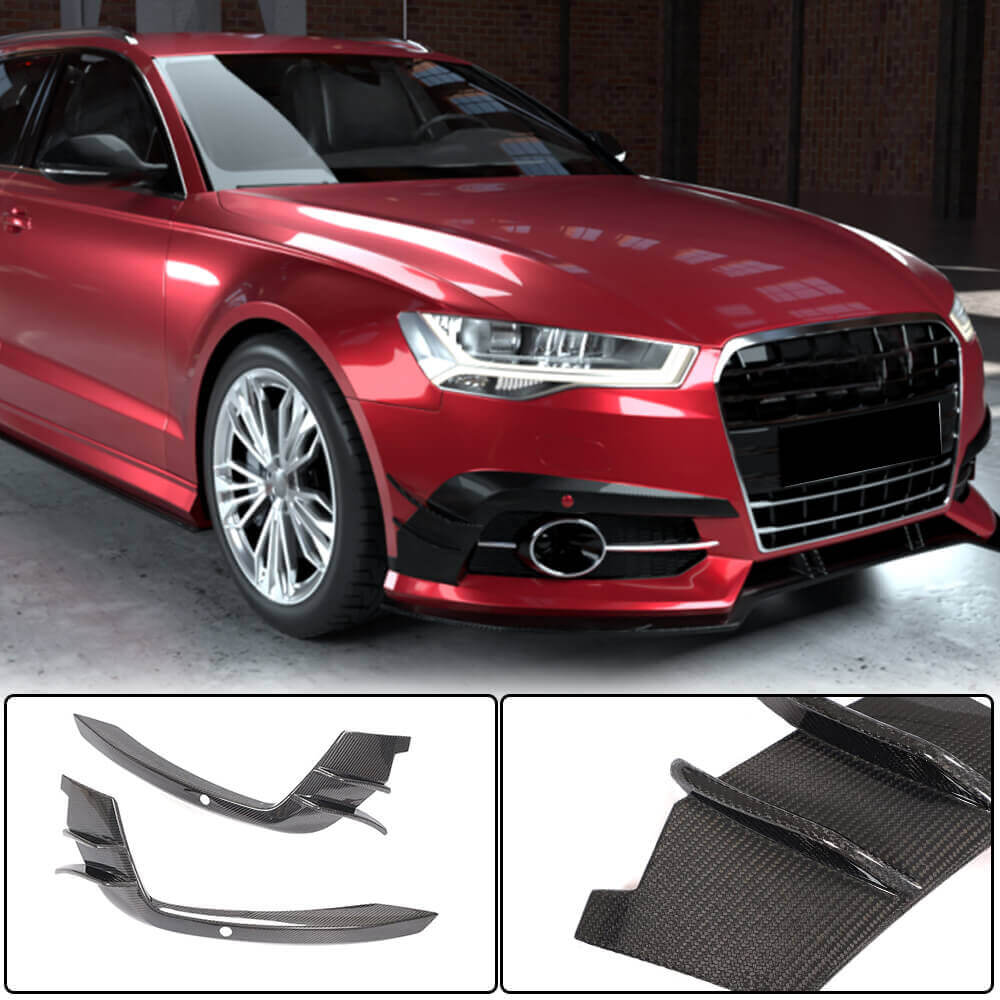 Carbon fog light covers (for S-Line 2014-2018) for Audi A6 C7 2011-2017 - image 1