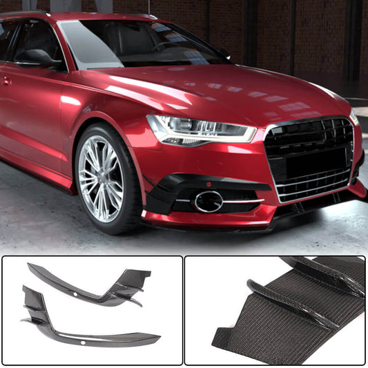 Carbon fog light covers (for S-Line 2014-2018) for Audi A6 C7 2011-2017 - image 1
