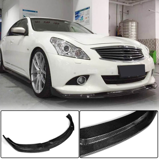 Cover on the front bumper Lip (for G37 SD 2009-2013, Carbon) for Infiniti G25/G35/37 (V36/CV36) 2006-2015 - image 1