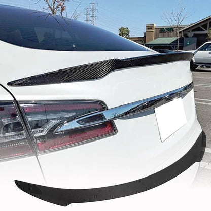 Rear Trunk Spoiler Carbon Fiber V6 (2012-2022) for Tesla Model S - image 1