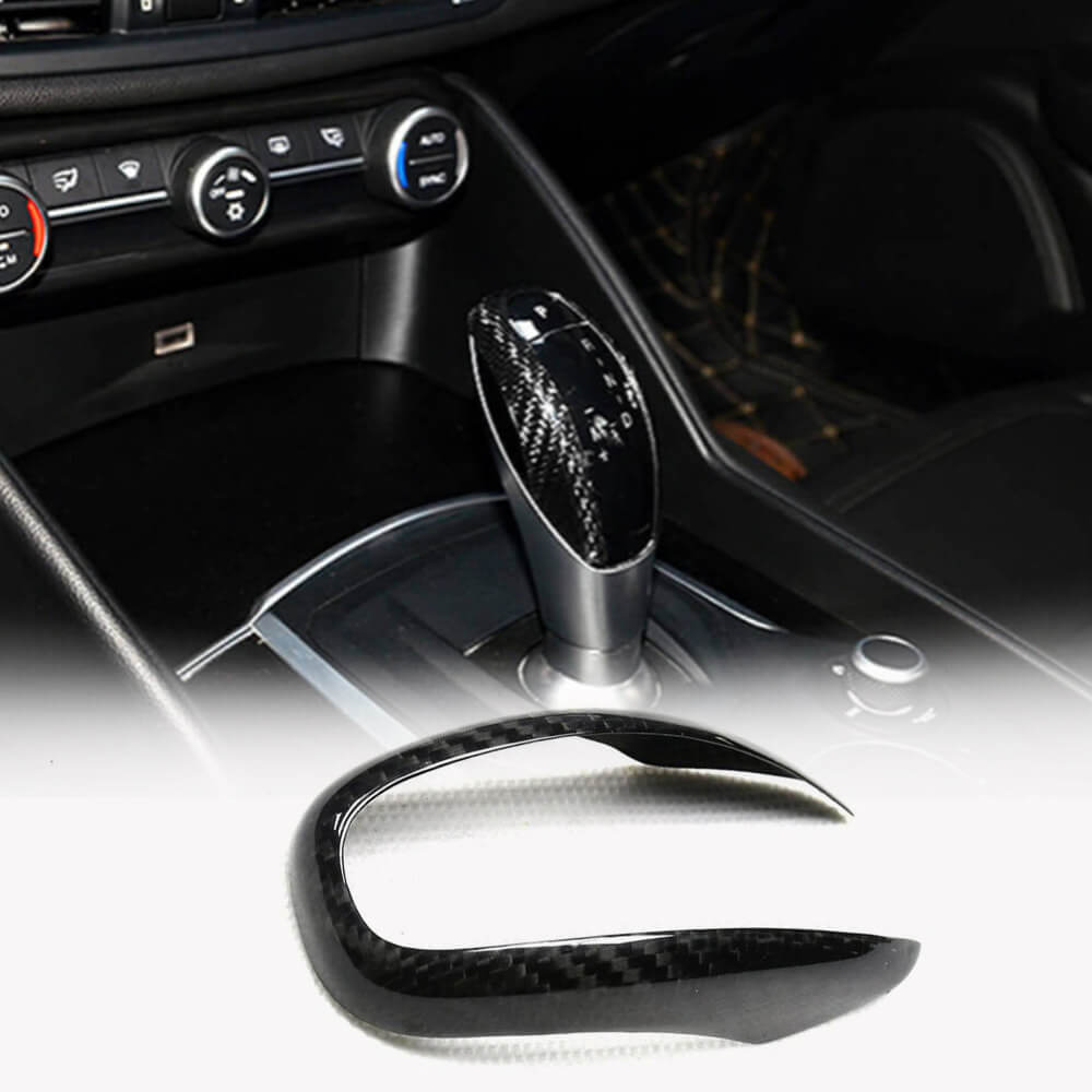 Gear shift knob cover (Dry Carbon) for Alfa Romeo Giulia 2016-2022 - image 1