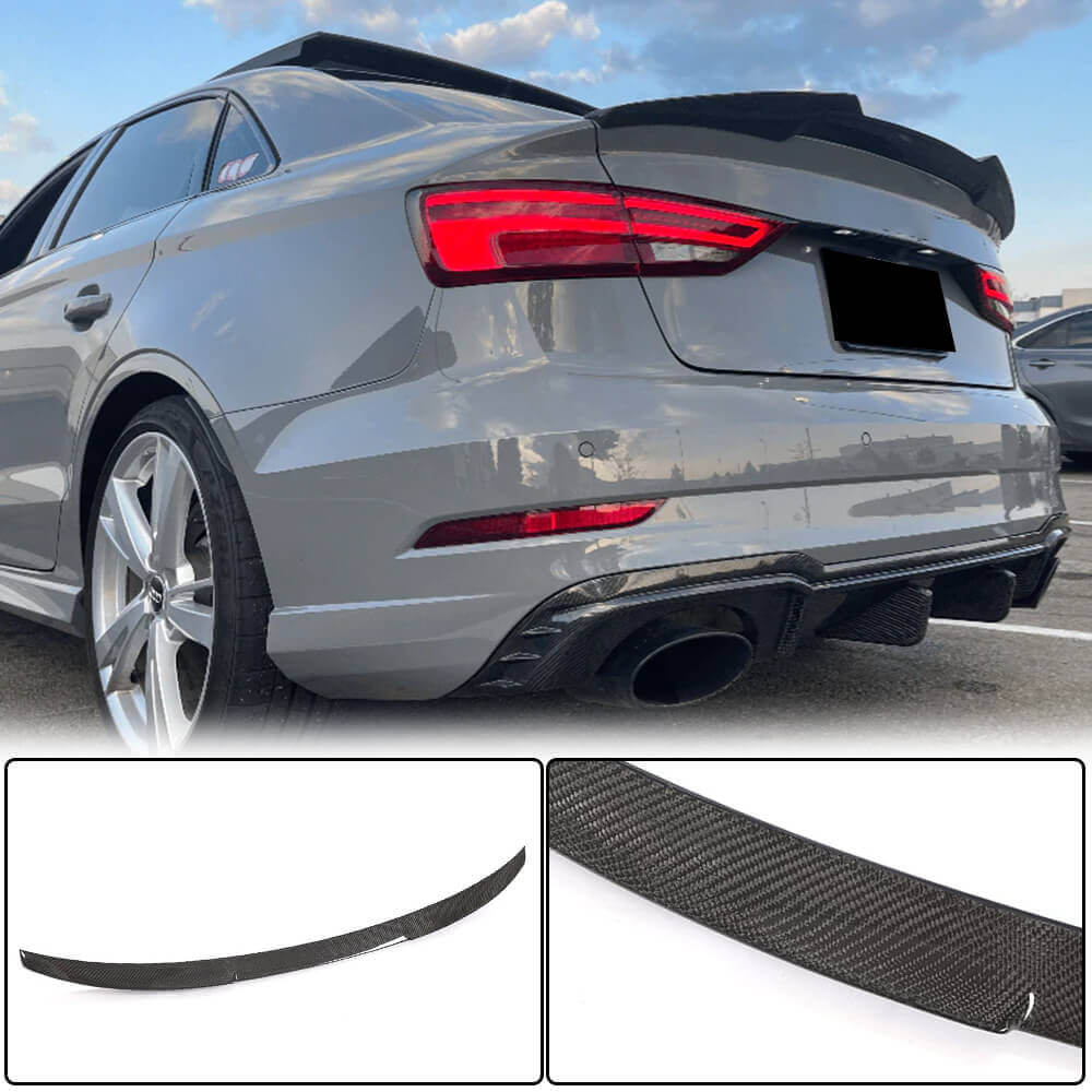 Spoiler V2 (for Sedan, Carbon) for Audi A3 2012-2020 - image 1