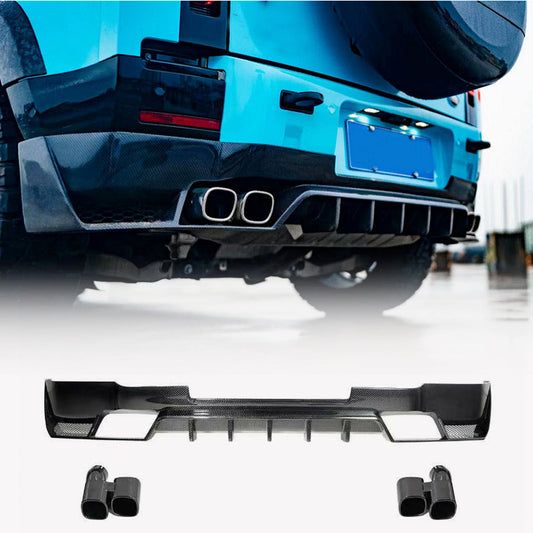 Rear Bumper Diffuser (Carbon) for Land Rover Defender 2019- - image 1