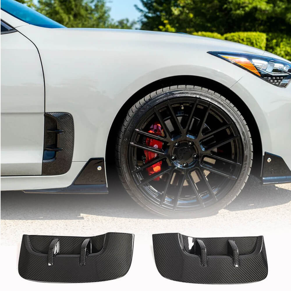 Front fender trims (Carbon) for Kia Stinger 2017-2023 - image 1