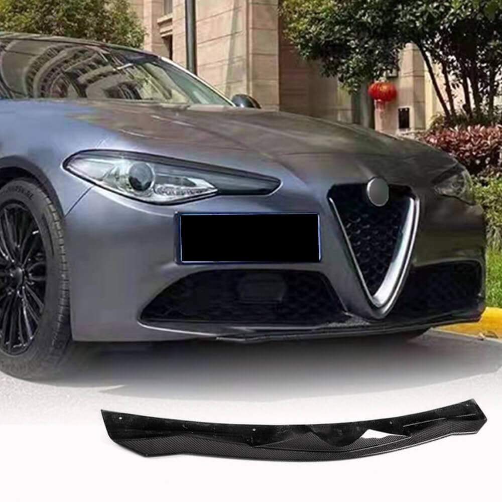 Front Bumper Lip V2 Add-on (for Base, Carbon) for Alfa Romeo Giulia 2016-2022 - image 1
