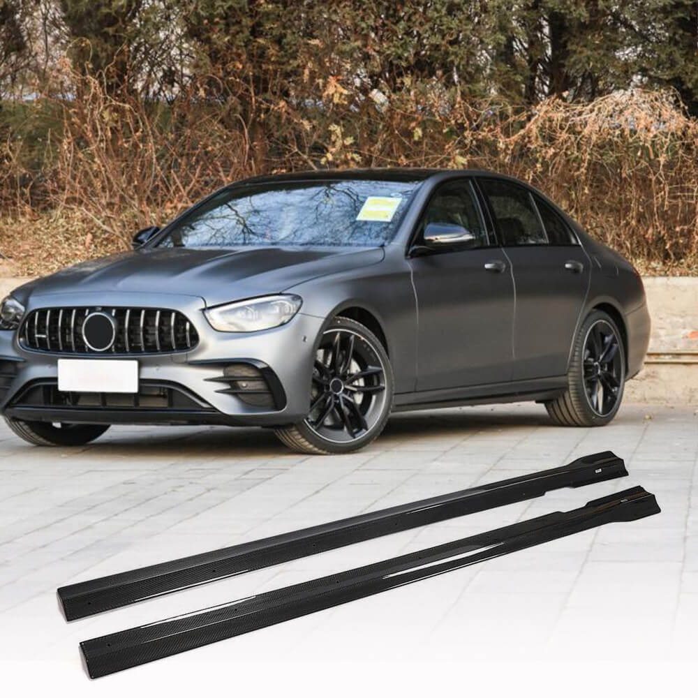 Side Skirts (2016-2019, Carbon) for Mercedes E-сlass W213 2016-2023 - image 2