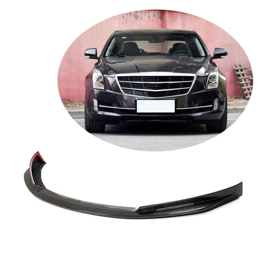 Front Bumper Lip Spoiler (for Base 2015-2017, Carbon) for Cadillac ATS 2012-2019 - image 1