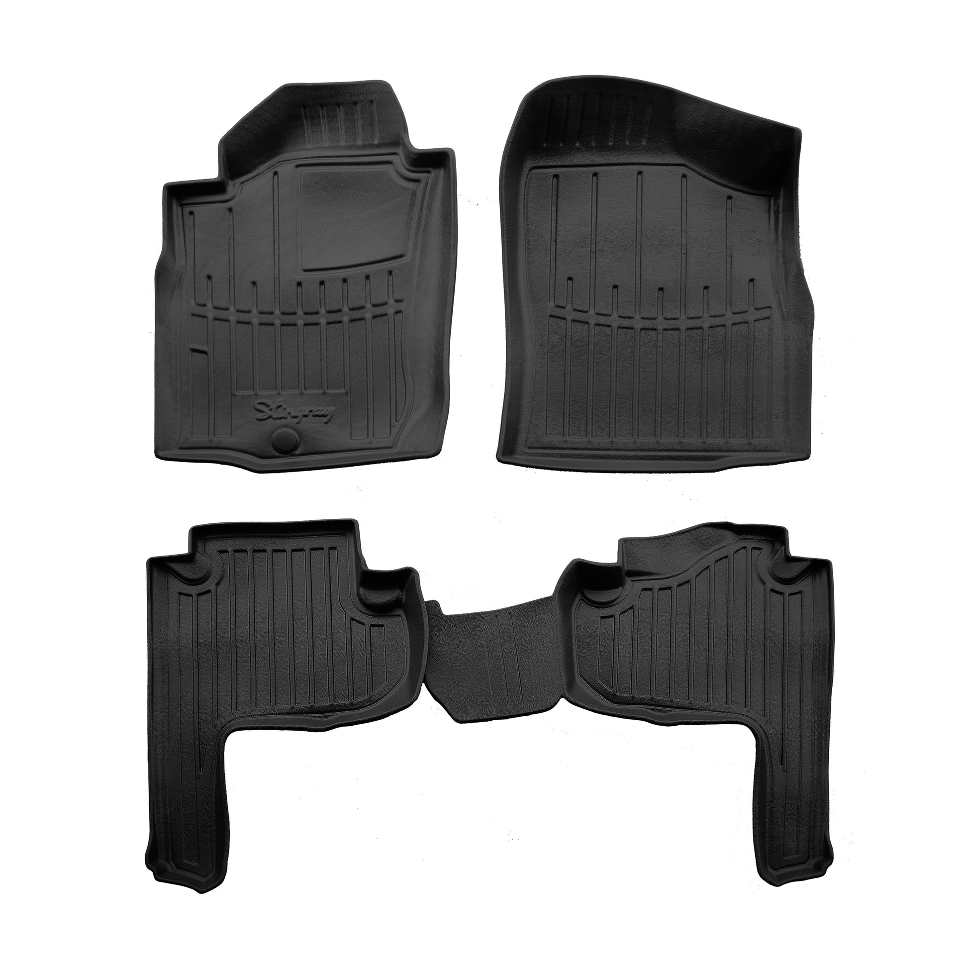 Rubber Floor Mats Stingray 3D (5-door, 5 pcs) for Toyota Land Cruiser 90 Prado 1996-2002 - image 1