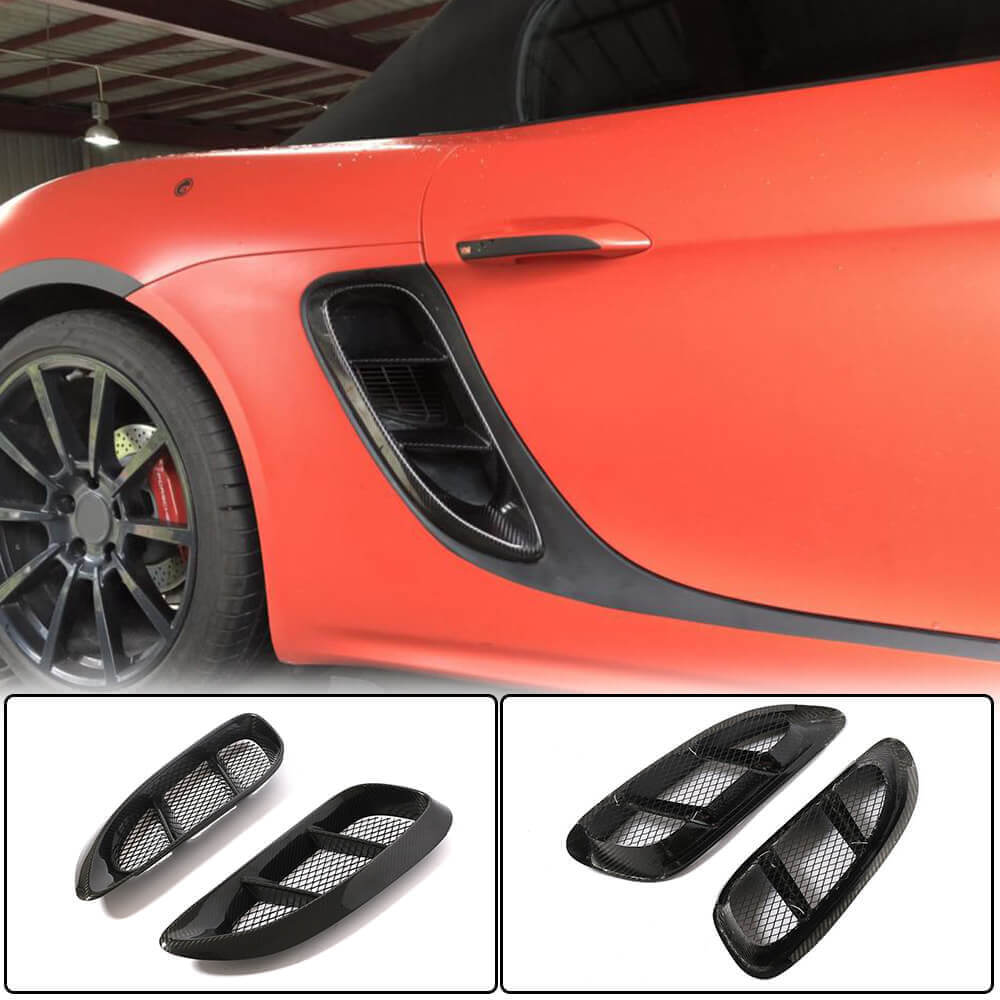 Front fender trims (Carbon) for Porsche Boxster/Cayman 982 (718) 2016- - image 1