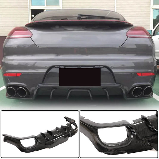 Rear Bumper Diffuser (2013-2016, Carbon) for Porsche Panamera 2009-2016 - image 1