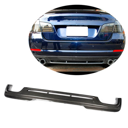Rear Bumper Diffuser Carbon Fiber V6 (M-Sport) for BMW 5 series F-10/11/07 2010-2016 - image 1