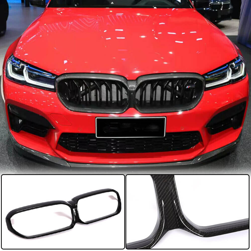 Grille outline (2021-2023, Carbon) for BMW 5 Series G30/31 2017-2023 - image 1