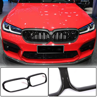 Grille outline (2021-2023, Carbon) for BMW 5 Series G30/31 2017-2023 - image 1