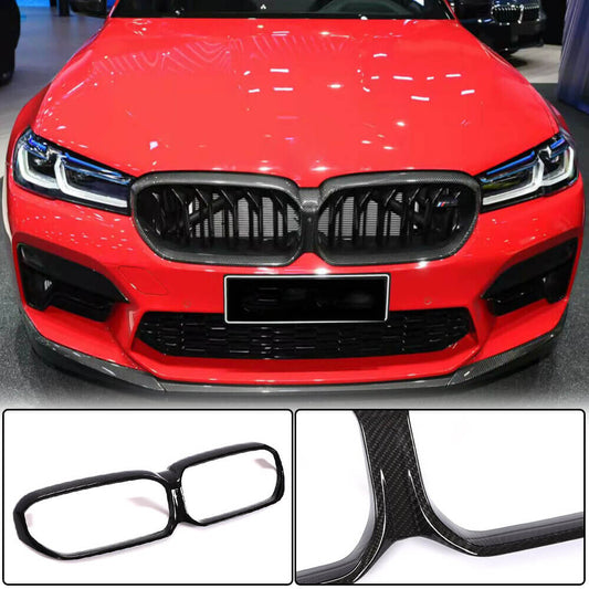 Grille outline (2021-2023, Carbon) for BMW 5 Series G30/31 2017-2023 - image 1