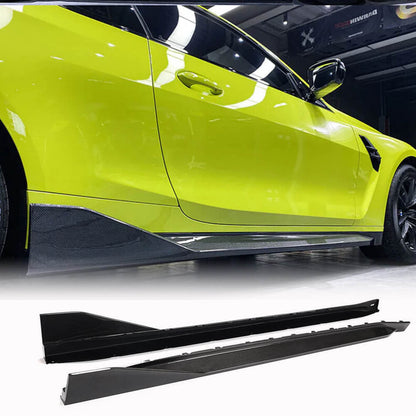 Side Skirt Extensions V1 (for G82/G83, Carbon) for BMW 4 Series G22/23/26 2020- - image 1