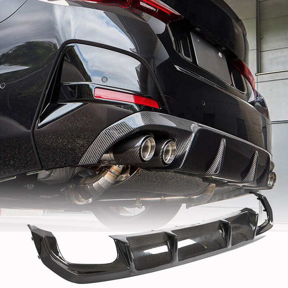 Rear Bumper Diffuser V2 (for G26 M-Sport, Carbon) for BMW 4 Series G22/23/26 2020- - image 1