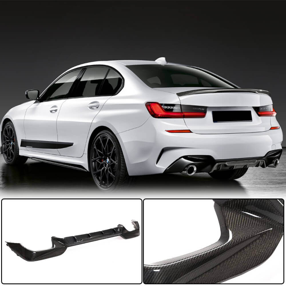 Rear Bumper Diffuser Carbon Fiber (for M340i) for BMW 3 series G20/21 2018- - image 1