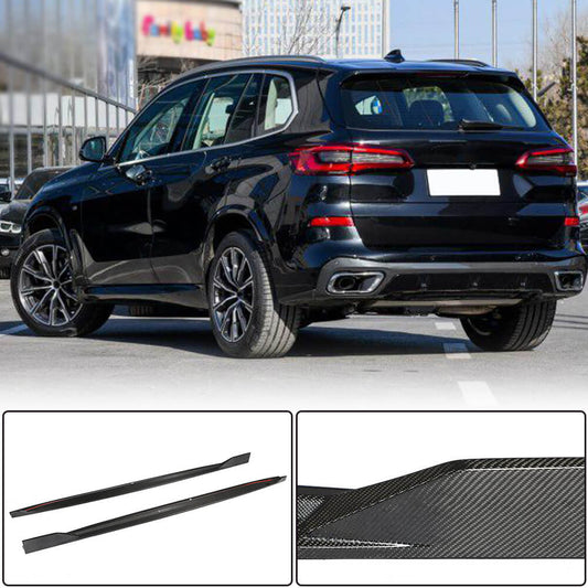 Carbon Side Skirt Covers V2 (Real Carbon) for BMW X5 G05 2019- - image 1