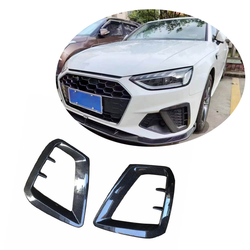 Fog Light Trim Covers V1 (for S-Line Sedan 2015-2019, Carbon) for Audi A4 B9 2015-2024 - image 1