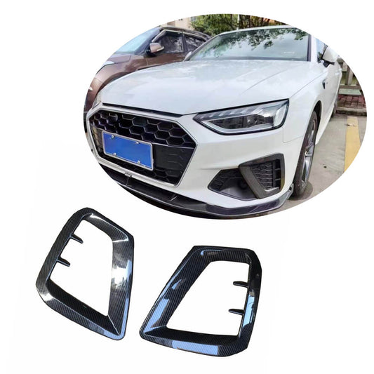 Fog Light Trim Covers V1 (for S-Line Sedan 2015-2019, Carbon) for Audi A4 B9 2015-2024 - image 1