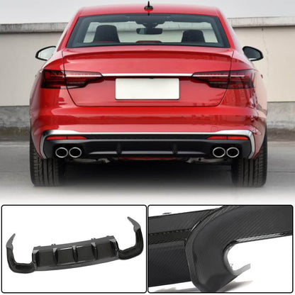 Rear Bumper Diffuser V2 (for S-Line, Carbon) for Audi A4 B10 2024- - image 1