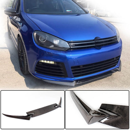 Front Bumper Lip V3 Add-on (for R HB 2010-2013, Carbon) for Volkswagen Golf 6 2008-2014 - image 1