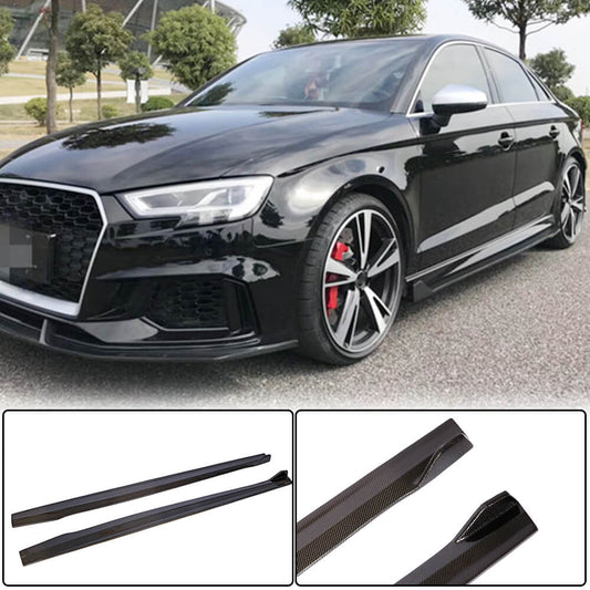 Side Skirts (for RS3 Sedan 2017-2019, Carbon Fiber) for Audi A3 2012-2020 - image 1