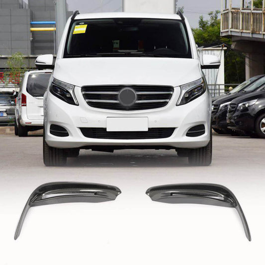Covers for fog lights (for V-Class 2014-2019, Carbon) for Mercedes Vito / V-class W447 2014↗ year - image 1
