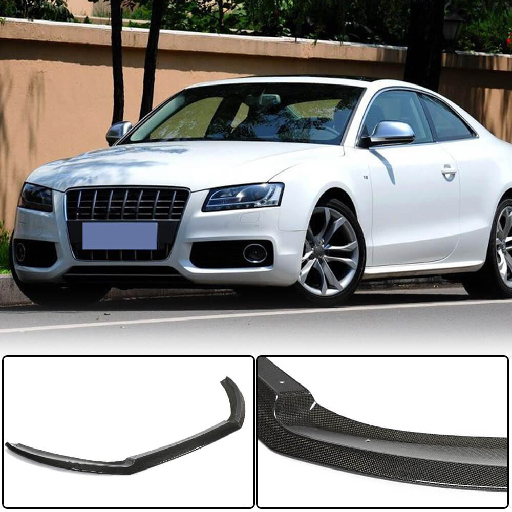 Front Bumper Lip (for S-Line Coupe 2007-2011, Carbon) for Audi A5 2007-2015 - image 1