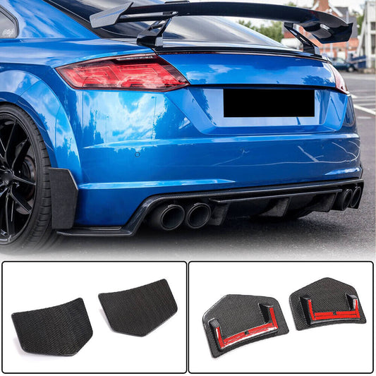 Rear Bumper Flap Extensions (for S-line/TTS/TTRS, 2014-2019, Carbon) for Audi ТТ 2014-2023 - image 1
