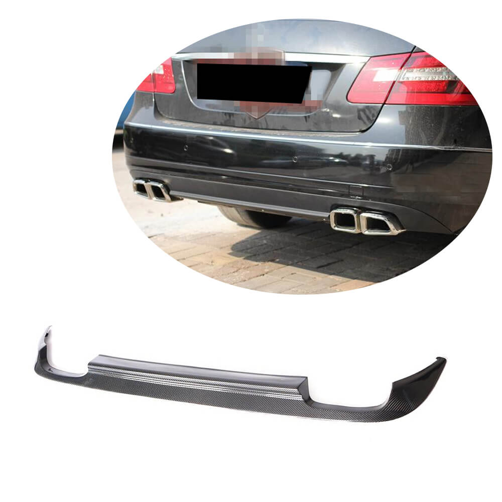 Rear Bumper Diffuser (for Base SD 2010-2013, Carbon) for Mercedes E-сlass W212 2009-2016 - image 1