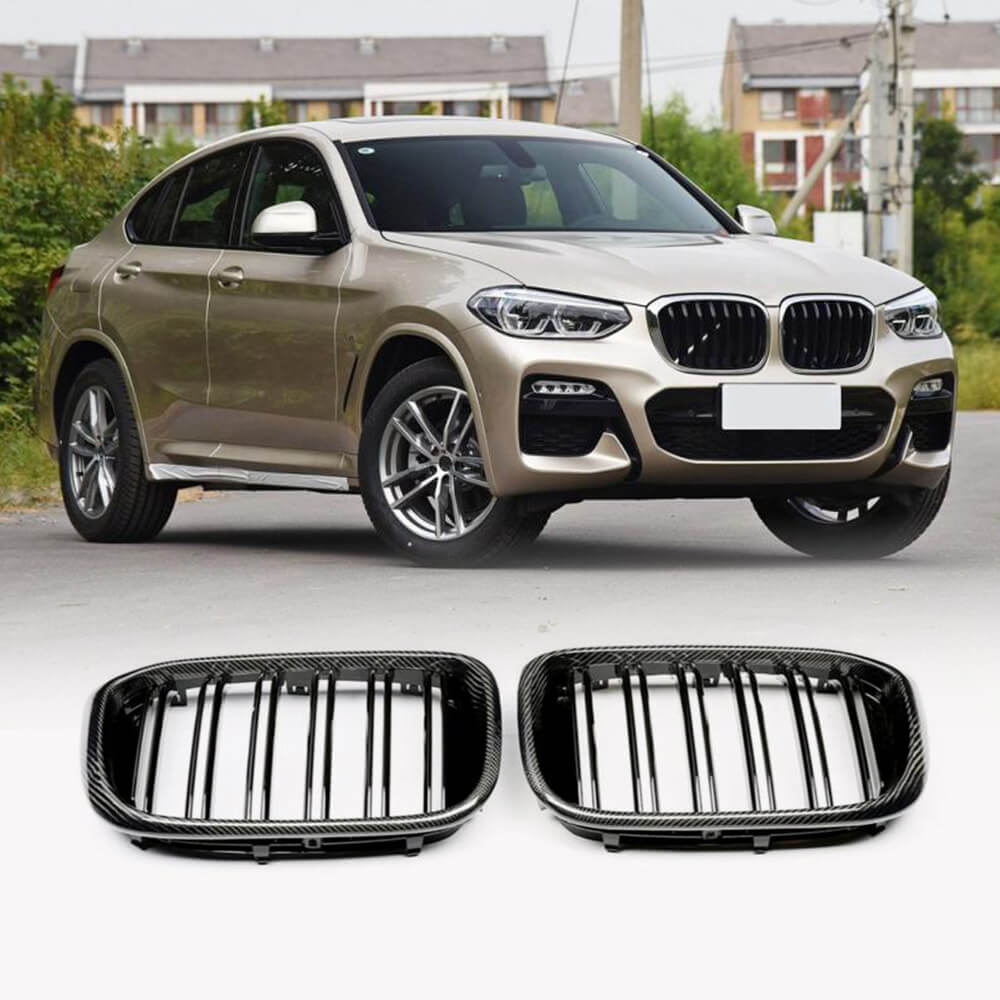 M-Look Kidney Grilles (2018-2021, Carbon) for BMW X4 G02 2018- - image 1