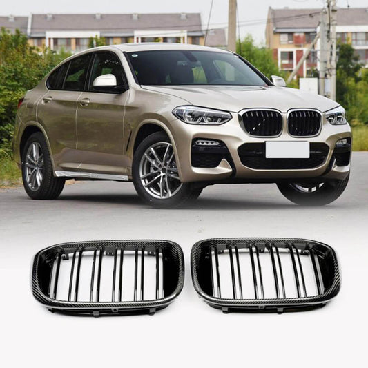 M-Look Kidney Grilles (2018-2021, Carbon) for BMW X4 G02 2018- - image 1