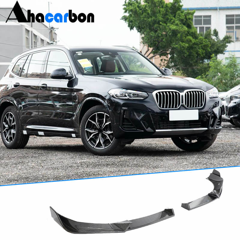Front Bumper Lip (for M-Sport 2022-2024, Carbon) for BMW X3 G01 2018- - image 1