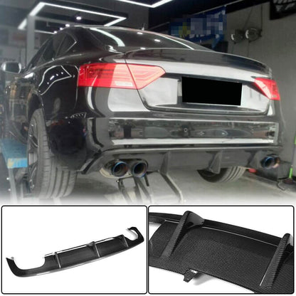 Rear Bumper Diffuser V1 (for S-Line 2012-2015, Carbon) for Audi A5 2007-2015 - image 1