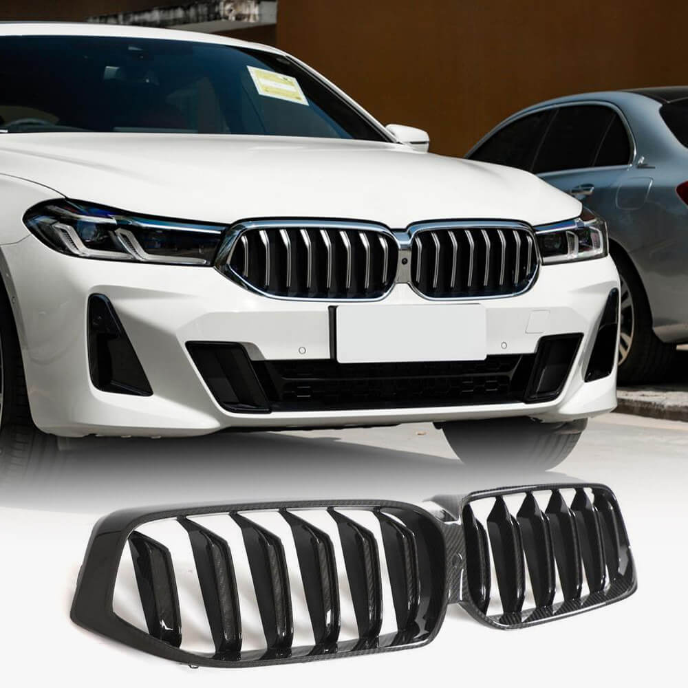M-Look V1 Kidney Grilles (2020-2023, Carbon) for BMW 6 Series G32 2017- - image 1