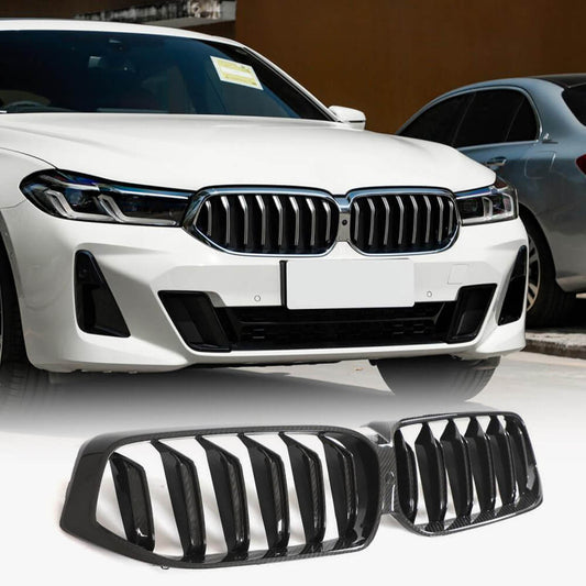 M-Look V1 Kidney Grilles (2020-2023, Carbon) for BMW 6 Series G32 2017- - image 1