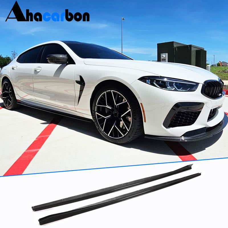Side Skirt Extensions V1 (for G16 M-Sport/F93 M8, Carbon) for BMW 8 cерія G14/G15/G16 2018- - image 1