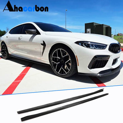 Side Skirt Extensions V1 (for G16 M-Sport/F93 M8, Carbon) for BMW 8 cерія G14/G15/G16 2018- - image 1