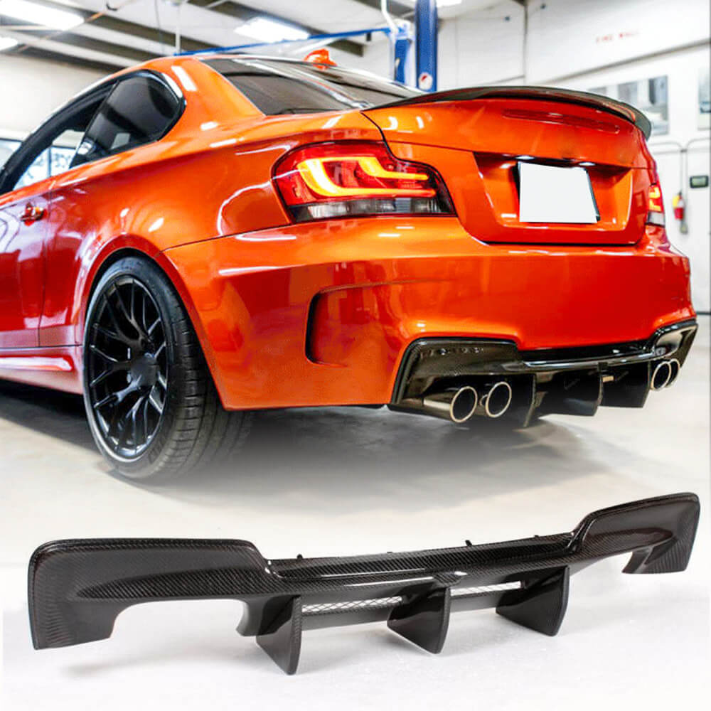 Rear Bumper Diffuser Carbon Fiber (for 1M E82) for BMW 1 series E81/82/87/88 2004-2011 - image 1