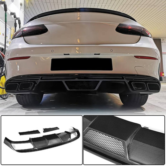 Rear Bumper Diffuser V1 for AMG-Line 2017-2019 Carbon for Mercedes E-class coupe C238 2016-2024 - image 1