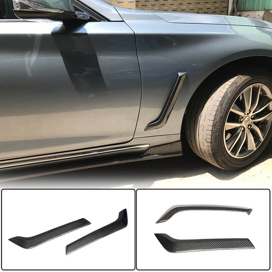 Carbon Front Fender Covers (for Q50 Base/Sport 2014-2020) for Infiniti Q50/Q60 2013-2024 - image 1