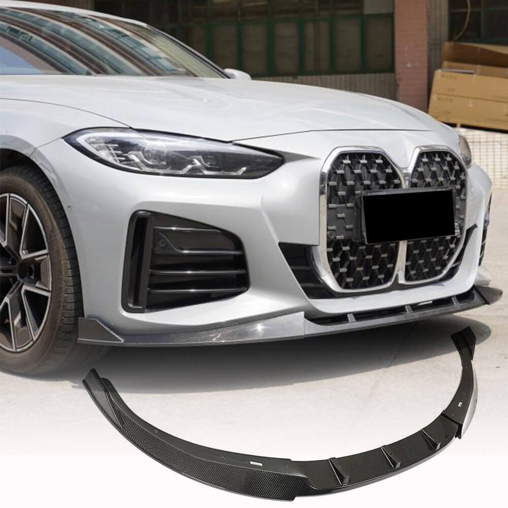 Front Bumper Lip Carbon Fiber V6 (for G26 M-Sport) for BMW 4 series G22/23/26 2020- - image 1