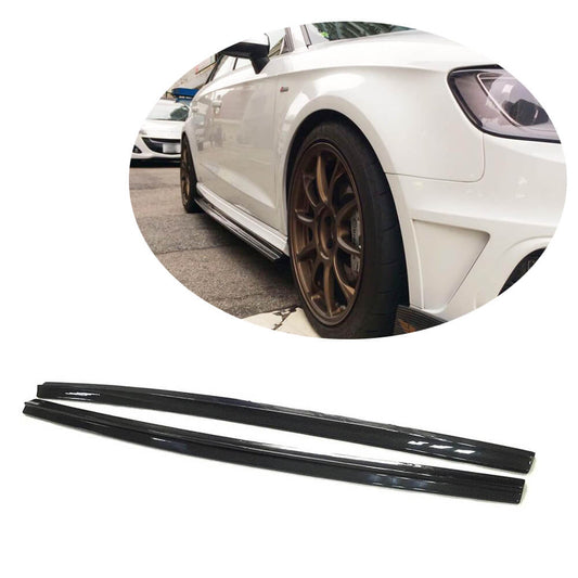 Side Skirts V1 (for S-Line HB, Carbon) for Audi A3 2012-2020 - image 1
