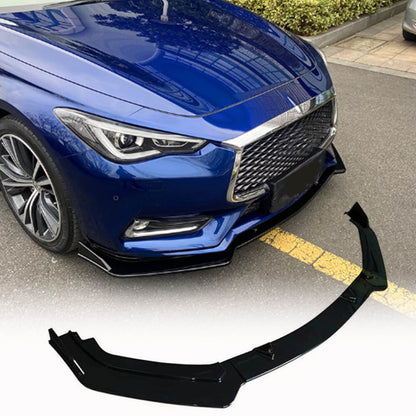 Lip V2 front bumper cover (for Q60 2016-2022, Carbon) for Infiniti Q50/Q60 2013-2024 - image 1
