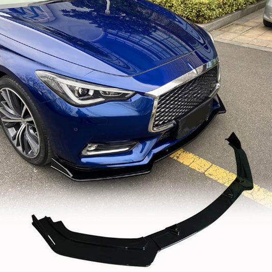 Lip V2 front bumper cover (for Q60 2016-2022, Carbon) for Infiniti Q50/Q60 2013-2024 - image 1