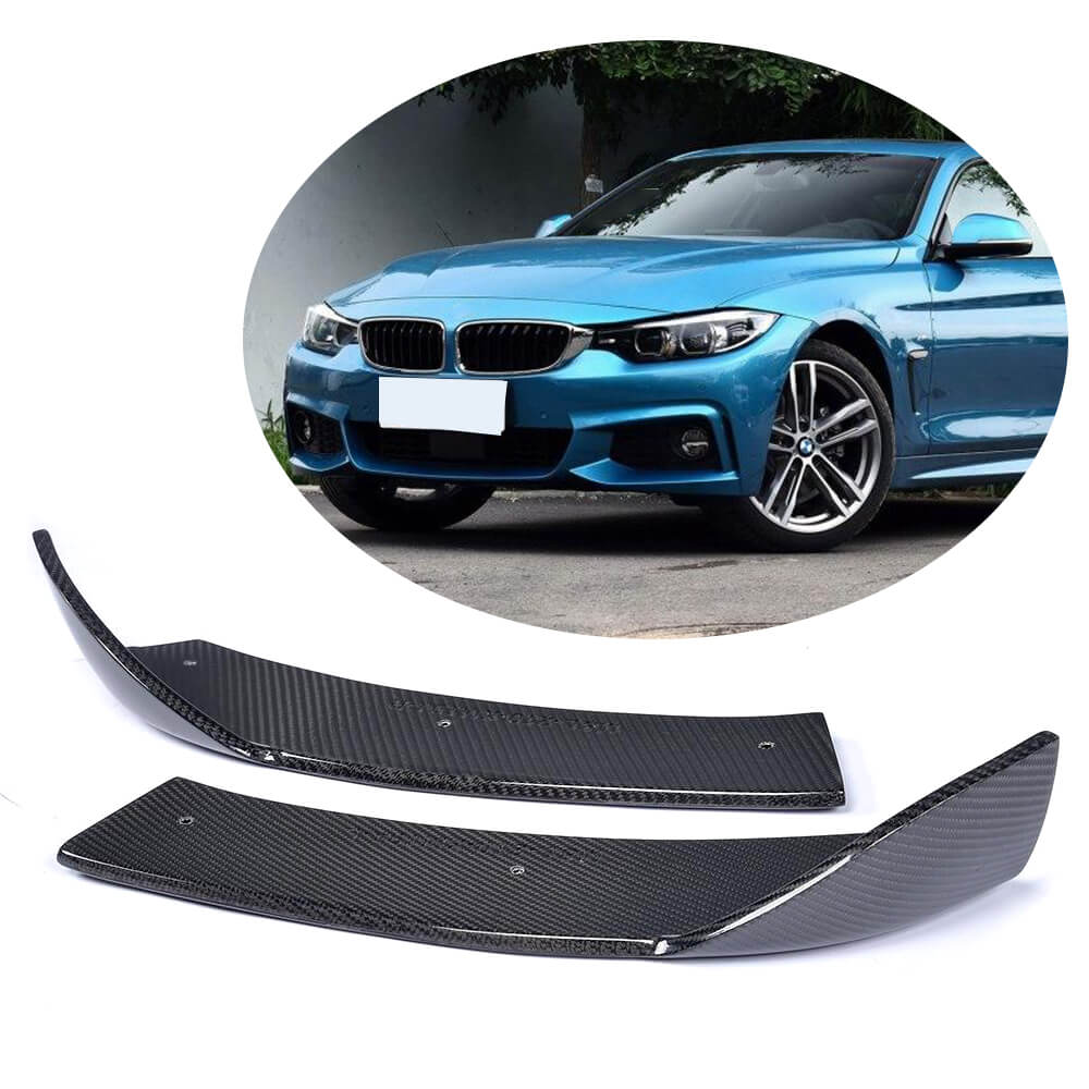 Front Bumper Flap Extensions (for M-Sport, Carbon) for BMW 4 Series F32/F33/F36 2012-2020 - image 1