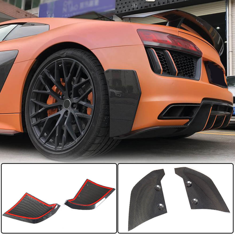 Rear Bumper Splitters V2 (2015-2020, Carbon) for Audi R8 2015- - image 1